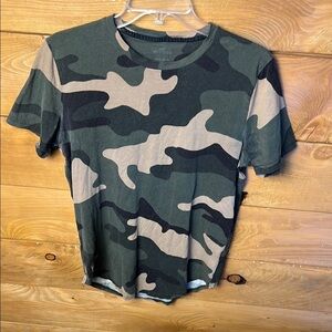 Hollister Must have collection Men Camo Print T-Shirt M S/S Y2K Streetwear Casua